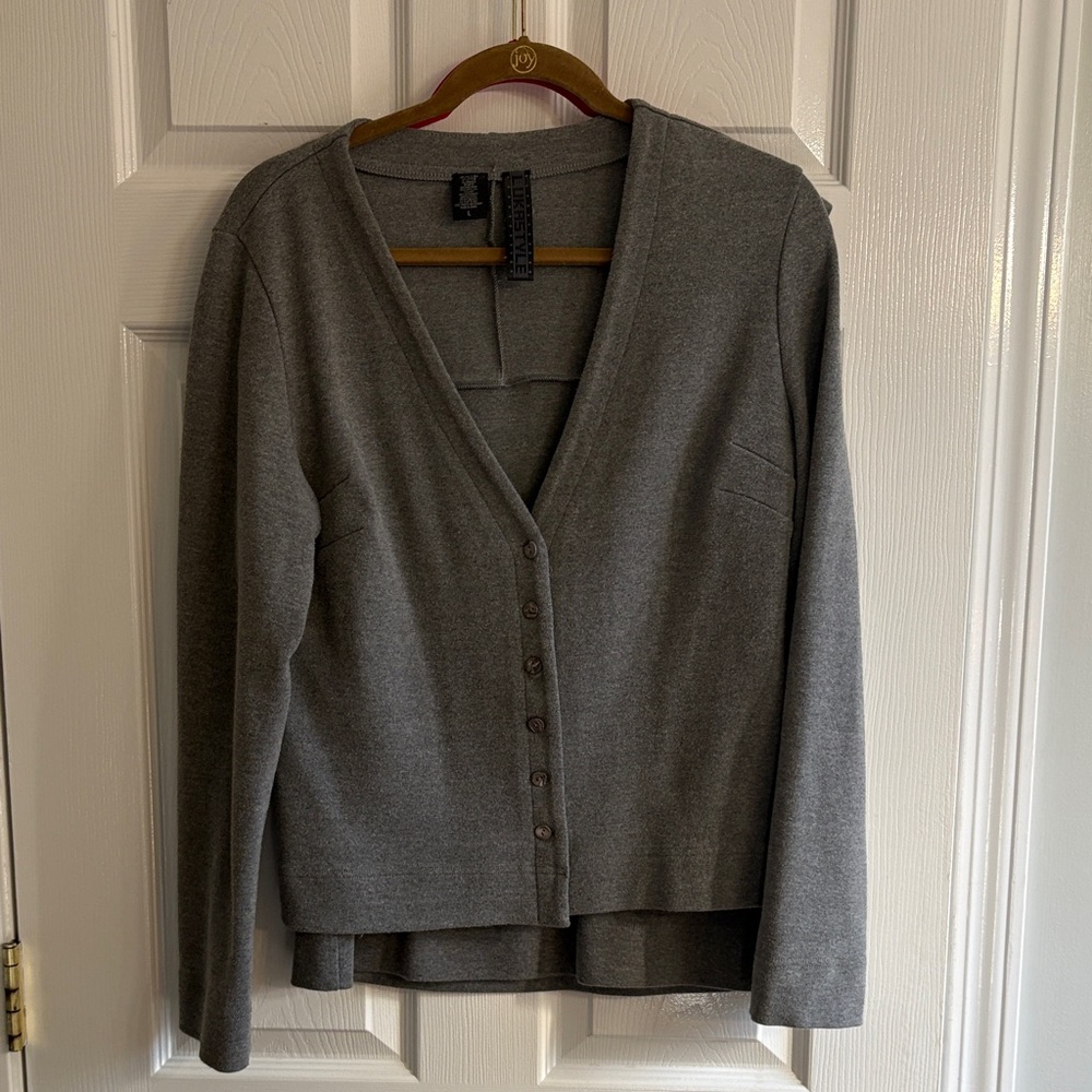 Charcoal Gray Women's Cardigan with matching Tank Top